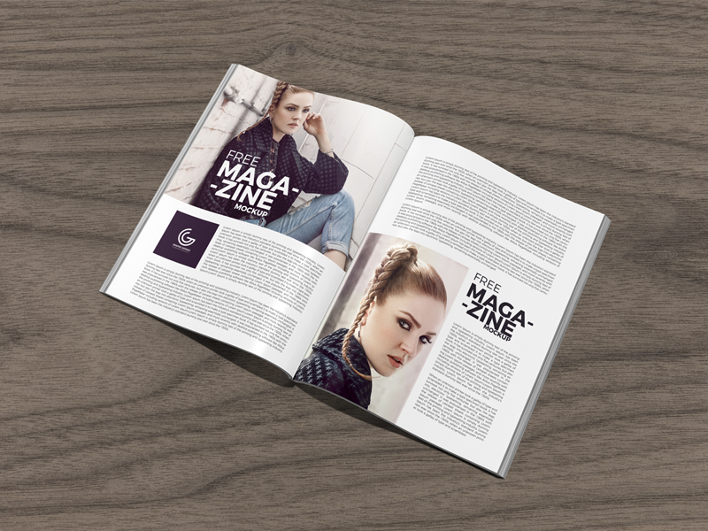 Download Free Open Magazine Mockup 2018 For Graphic Designers by Graphic Google on Dribbble