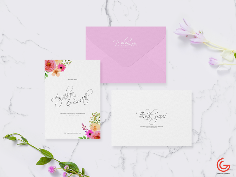 Download Free Invitation Card Mockup For Wedding & Greetings by ...