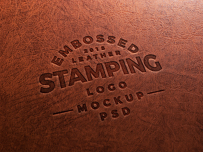 Free Embossed Leather Stamping Logo Mockup Psd branding design free free mockup freebie logo mockup mockup mockup free mockup psd psd template