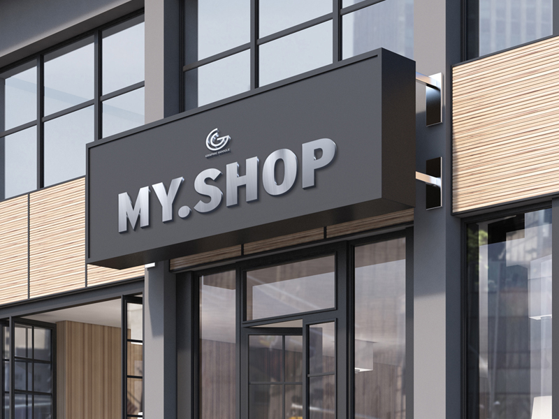Free Psd Shop Facade Mockup by Graphic Google on Dribbble
