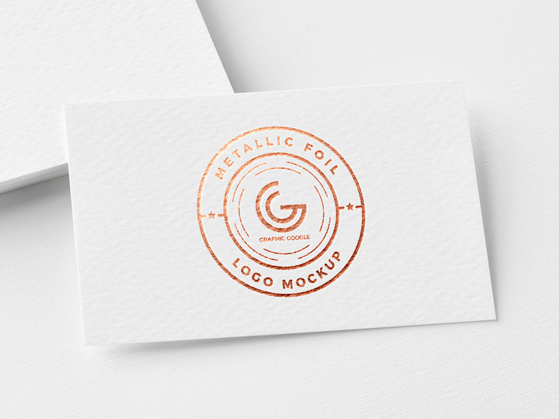 Download Free Metallic Foil Logo Mockup by Graphic Google on Dribbble