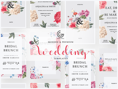 Free Modern Wedding Invitation Templates