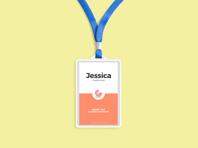 Free Name Tag Badge Mockup by Graphic Google on Dribbble