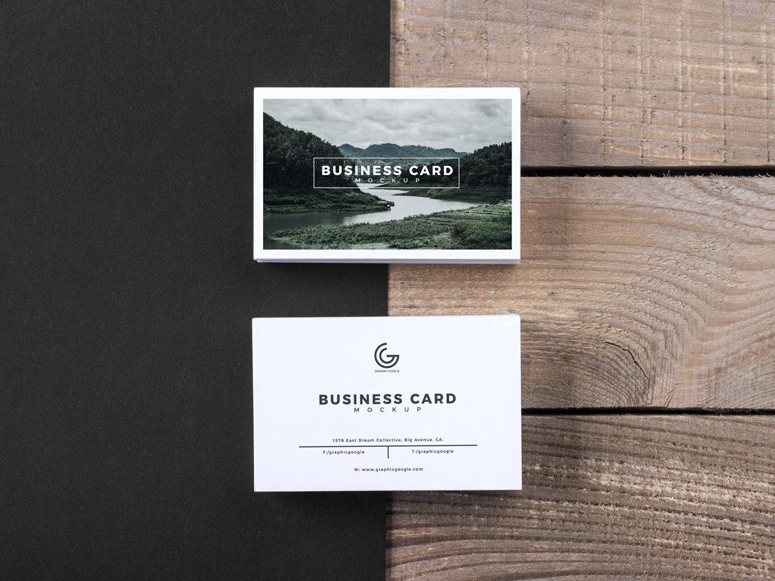 Awesome 50 Business Card Modern Mockup