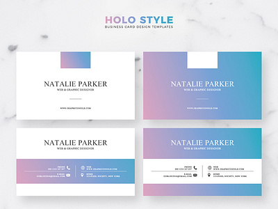 Free Holo Style Business Card Templates