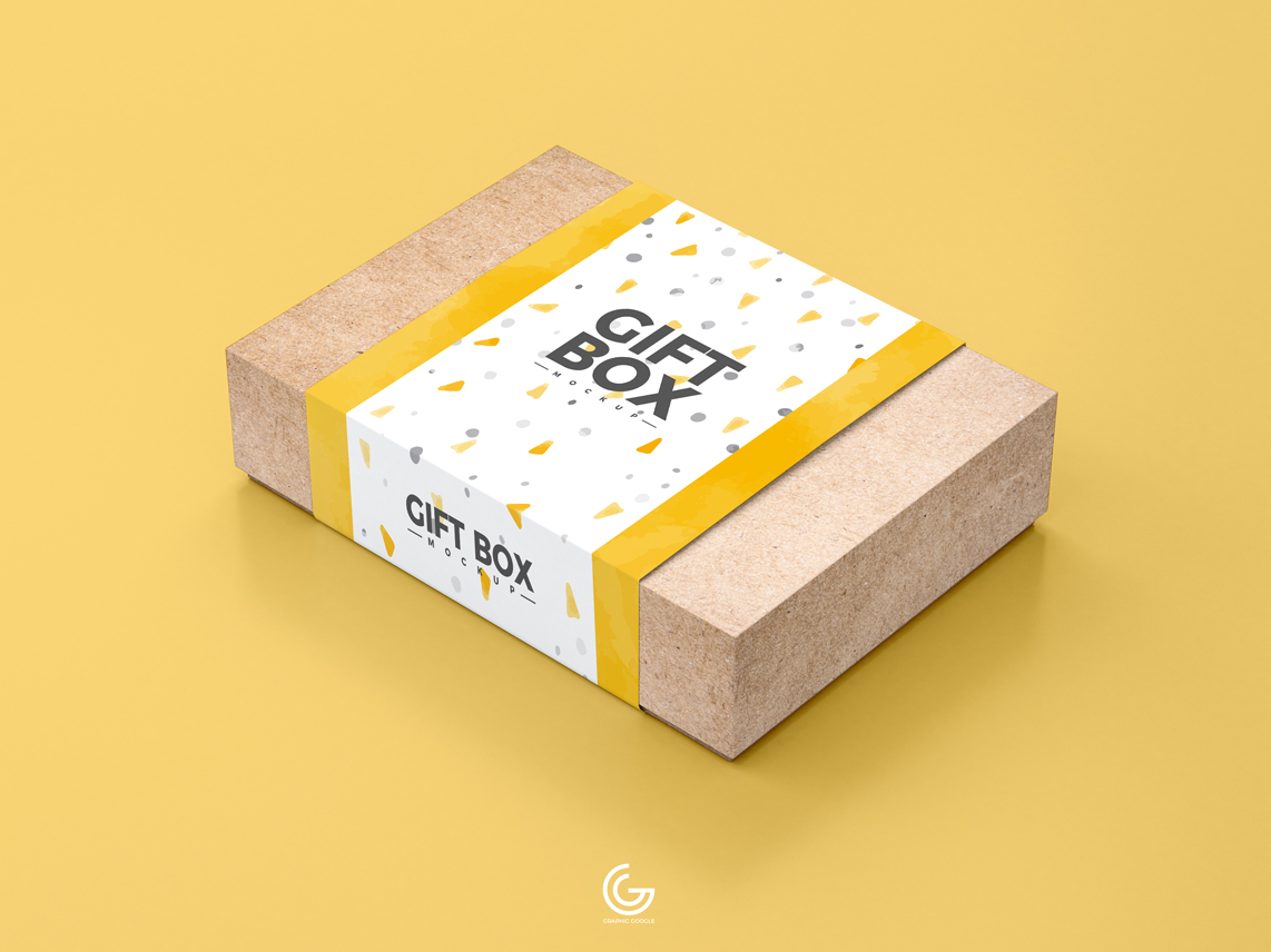 Download Free Craft Paper Gift Box Mockup PSD 2018 by Graphic Google on Dribbble