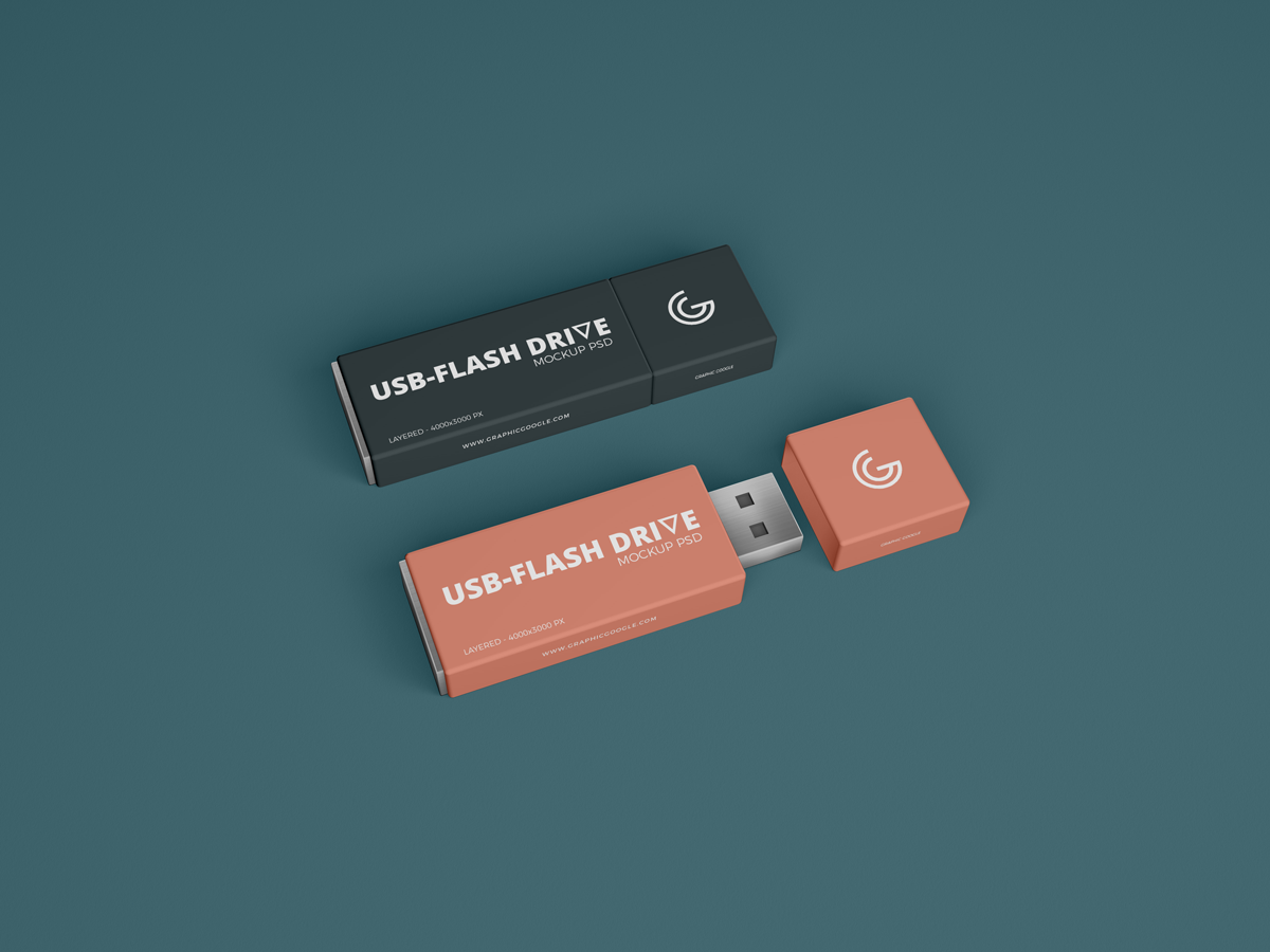 Download Free Brand USB Flash Drive Mockup PSD by Graphic Google on Dribbble