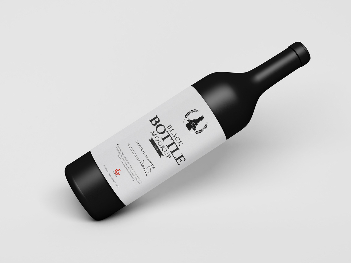 Download Free Brand Black Bottle Mockup PSD For 2019 by Graphic ...