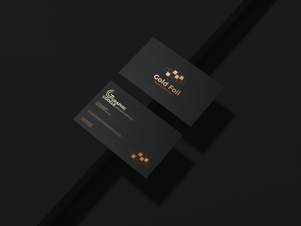 Download Free Gold Foil Business Card Mockup PSD Vol 2 by Graphic ...