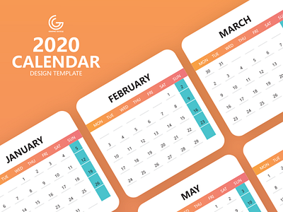 Free Calendar 2020 Design Template