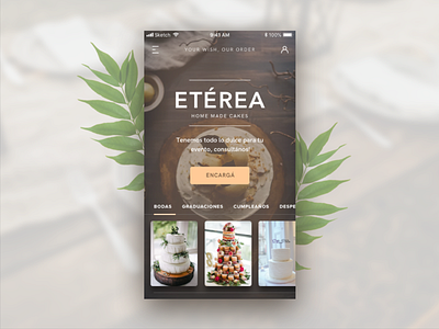 Etérea - Cakes & More app design ui ux ux daily ui dailyui daily