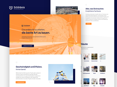 Schönberg Bau&arquitectur - Landing page design landing page landing page design landingpage ui ux visual visual design web