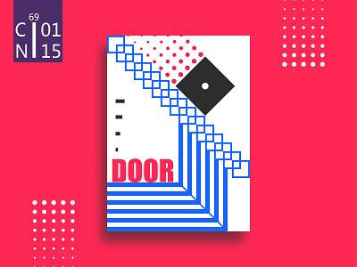 door.1 ai art color design illustration line logo posters