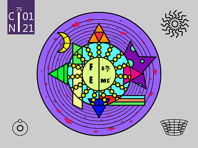 science ai art color design illustration line logo