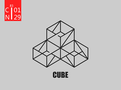 cube ai art design illustration line logo