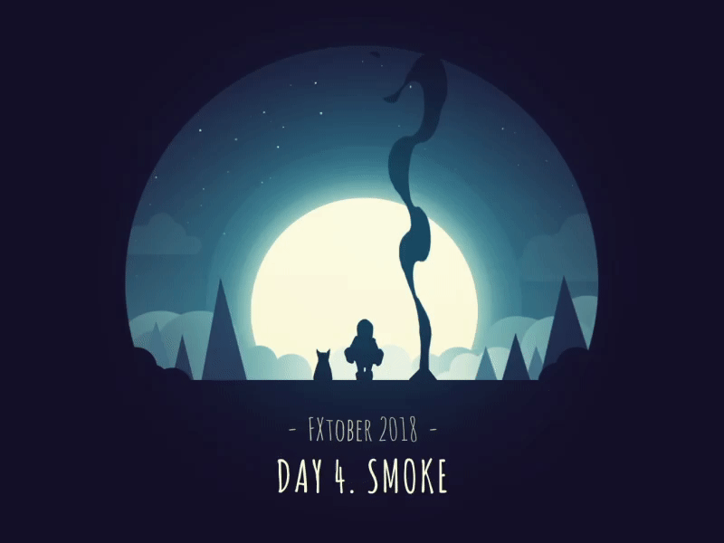 Day 4. Smoke [FXtober 2018] 2d after effects animation flash fx fx hand drawn tvpaint