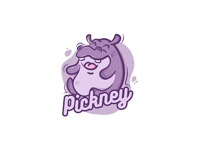 Pickney animal logo animal logo design art branding character logo flat graphic design hippo hippo logo hippopotamus icon illustration logo logo design minimal minimalist logo purple purple logo vector
