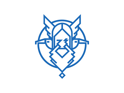 Odin - Norse God of War and Magic art blue branding clean design flat god icon illustration logo minimal vector