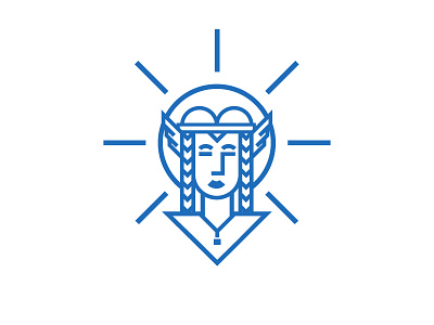 Frigg - Norse God of Love and Destiny art blue branding clean design flat god icon illustration logo minimal vector
