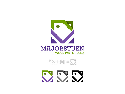 Majorstuen - Major Part of Oslo art company logo lettering linework logo logo design monogram oslo shop logo shopping logo