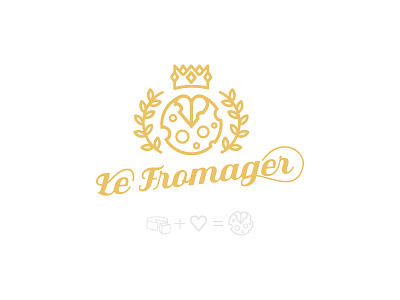 Le Fromager art branding cheese cheese logo cheese love flat graphic design icon illustration lettering linework logo logo design logo design challenge minimal vector