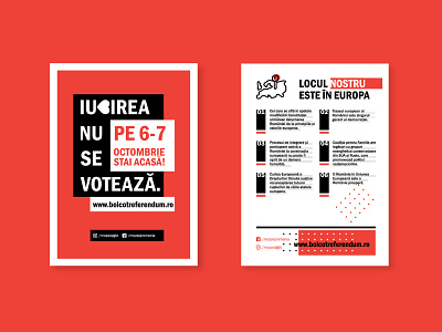 LGBT Referendum - Romania art branding design flat flyer flyer design flyer layout icon lgbt linework minimal poster poster design poster layout referendum vector