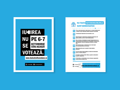 LGBT Referendum - Romania art blue branding clean design flat flyer flyer artwork flyer design flyer layout graphic design icon illustration minimal poster poster art poster artwork poster design poster layout vector