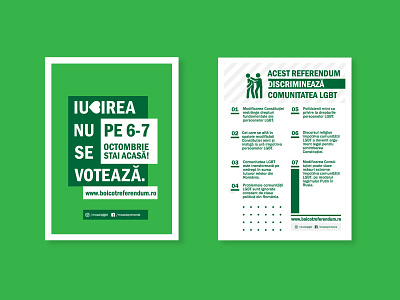 LGBT Referendum - Romania art branding clean design flat flyer flyer artwork flyer design flyer layout graphic design icon illustration lgbt lgbtq linework minimal poster poster artwork poster design poster layout