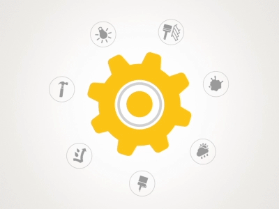 Step 2 - Function animation cog function icon logo paint