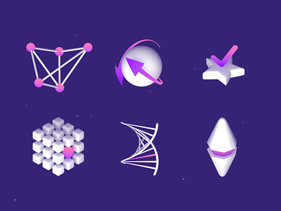 Soft 3d icons 3d c4d differentiation dna geometric icons personalisation satisfaction shapes soft