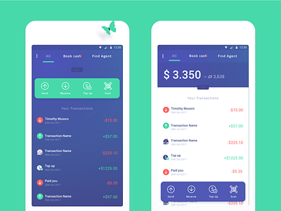 Interface KuvaCash crypto finance ui wallet