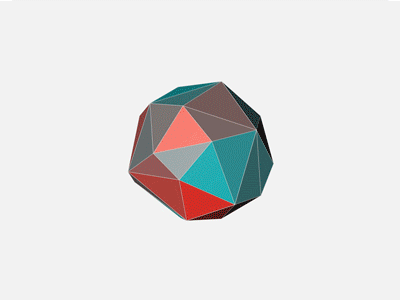 Form and Shape [GIF] 3d c4d cinema4d colors colours form logo lowpoly model render research shape triangles