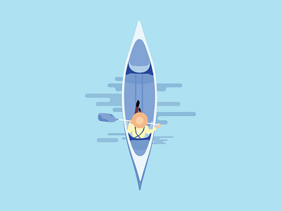 Arrival of summers Time of rafting. art boat colours creative design drawing flat graphic illustration minimalistic photoshop