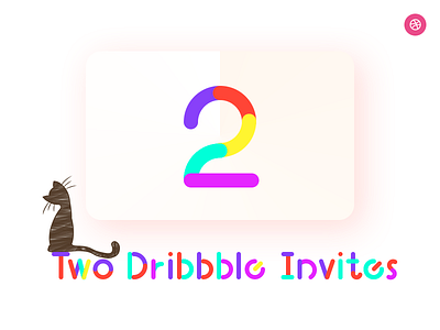 2 Dribbble invites 2 cat dribbble invites