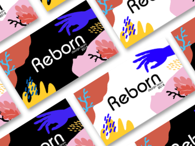 Reborn-business card-VI design business card color design illustration vi