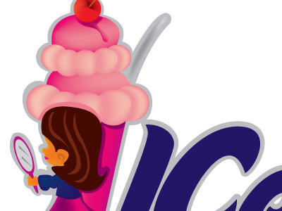 Logo Design Illustration beauty ice cream logo spa