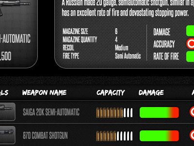 Store Screen (For FPS) fps game design shooter weapons