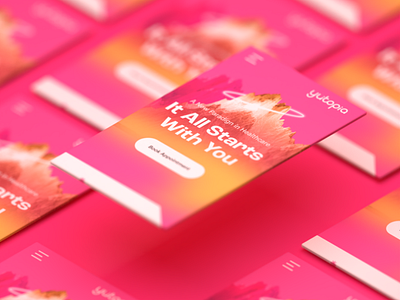 UI - Mock-up - Yutopia 3d app blender branding colourful free freebie mockup ui website