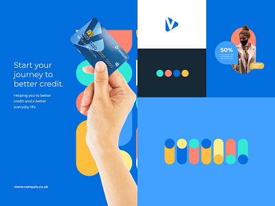 Vanquis Bank - Brand update bank branding bright colour credit credit card design finance illustration logo rebrand typography vector website