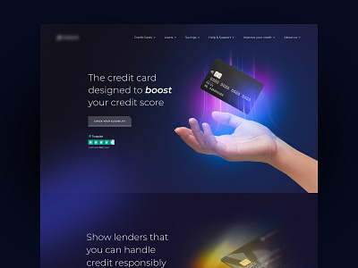 Banking Homepage Concept - Credit Card