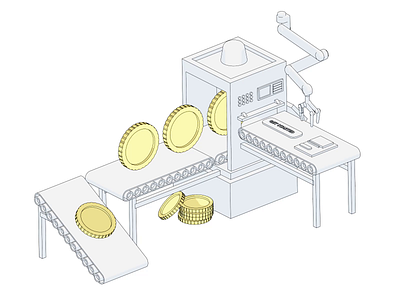 Conveyor Belt - Design Systems Isometric Animation 2d 3d animation art belt blender branding conveyor design illustration isometric line vector