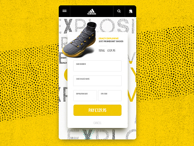 Daily UI - Day 2: Credit Card Adidas Crazy Explosive Checkout