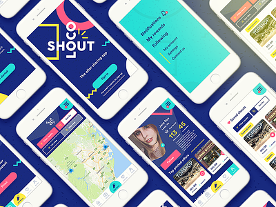 Locoshout App Design android app codes colourful design ios locoshout offers voucher