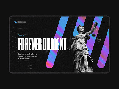 Solicitors / Lawyers Legal website design branding colourful dark design gradient sculpture statue typography ui ux website