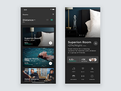 Hoteller book hotel app ui