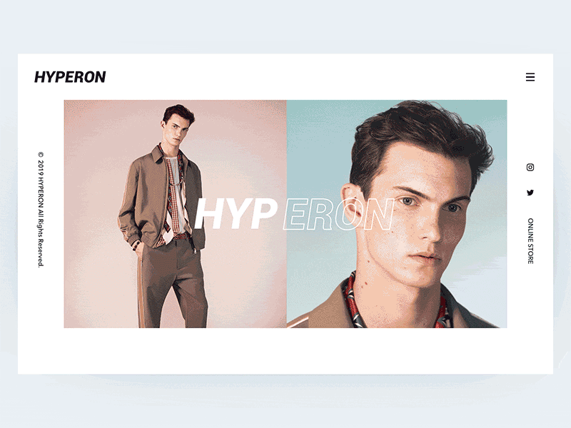 HYPERON CLOTHES WEBSHOP clothing design page shop web webdesign website