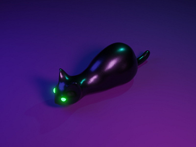 Halloween cat 3d 3d illustration blender blender3d cat cgi helloween rendercycles