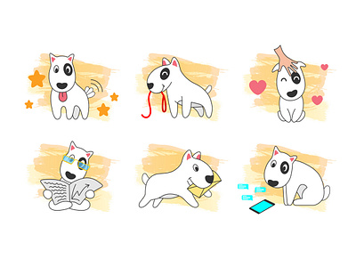 Dog illustration for website animals design dog drawing illustraion vector website