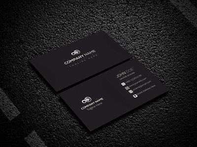 Creative Black Color Business Card black black color branding business card card creative minimalist visit card visiting card visiting card design visitingcard