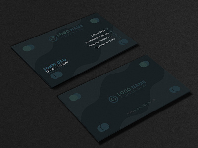Flat Business Card Design black business card card creative flat flat business card minimalist visiting card